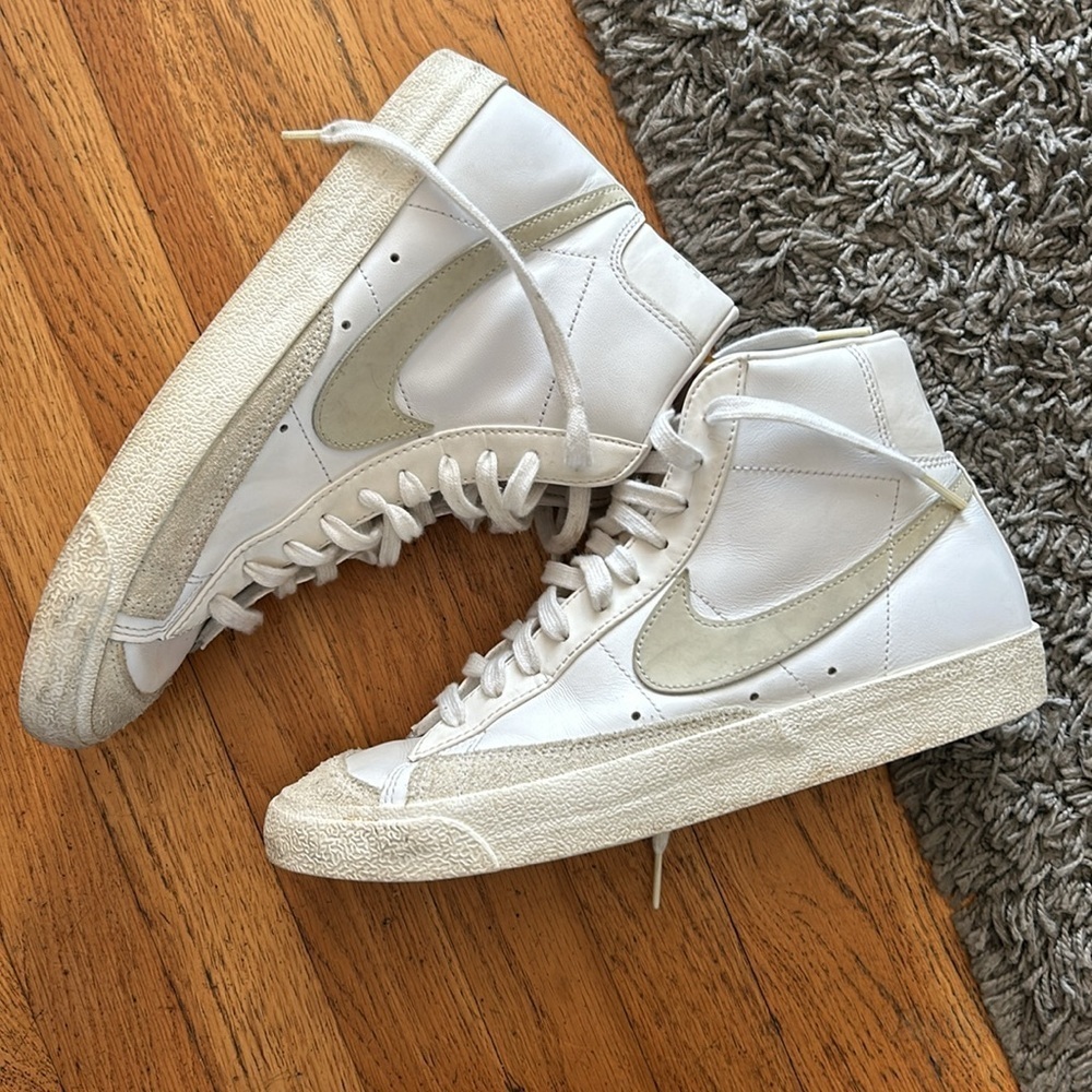 Nike Blazer Sneakers Mid '77 Vintage White Retro Athletic Men's 8.5 - Picture 4 of 11